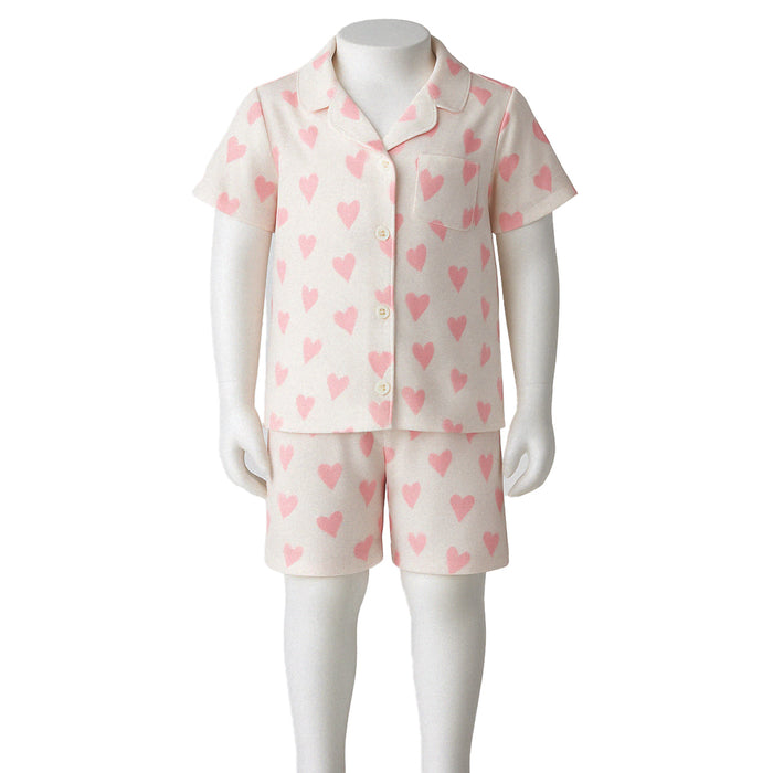 Cordate Printed Snug Fit Short Sleeve Comfy Sleepwear Pajamas