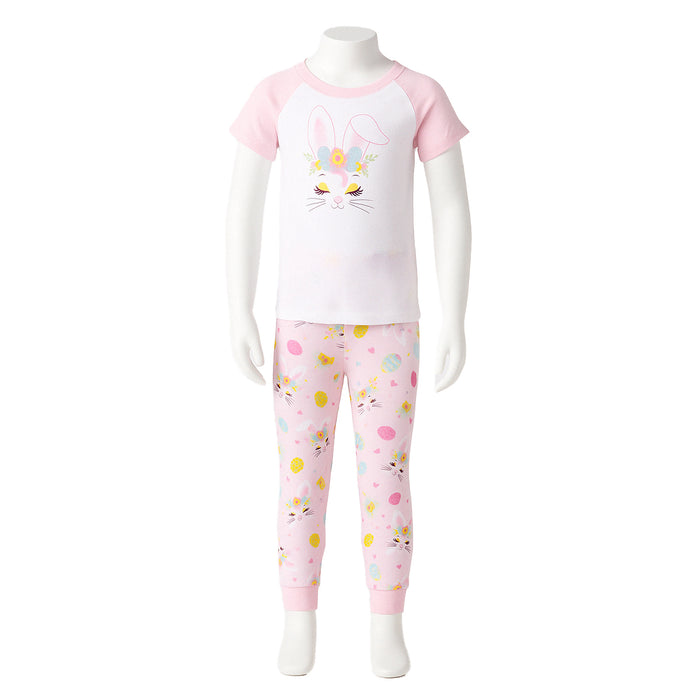 Bunny Floral Print Snug Fit Pajama Sleepwear