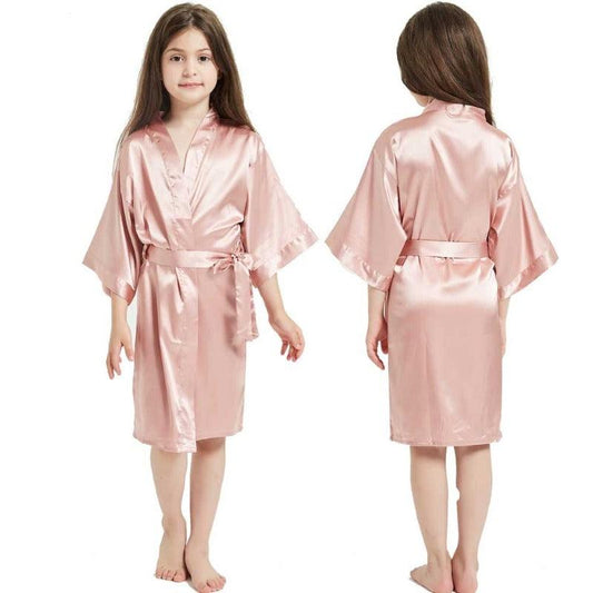 Solid Color Short Robes For Girls - Children Pajamas