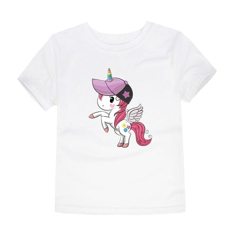Unicorn Printed Pattern T Shirt - Children Pajamas