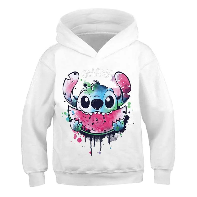 Cartoon And Watermelon Printed Hoodie