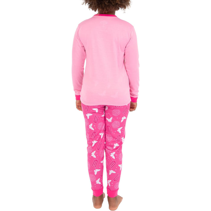 Long Sleeve Graphic Top And Printed Leggings Sleepwear
