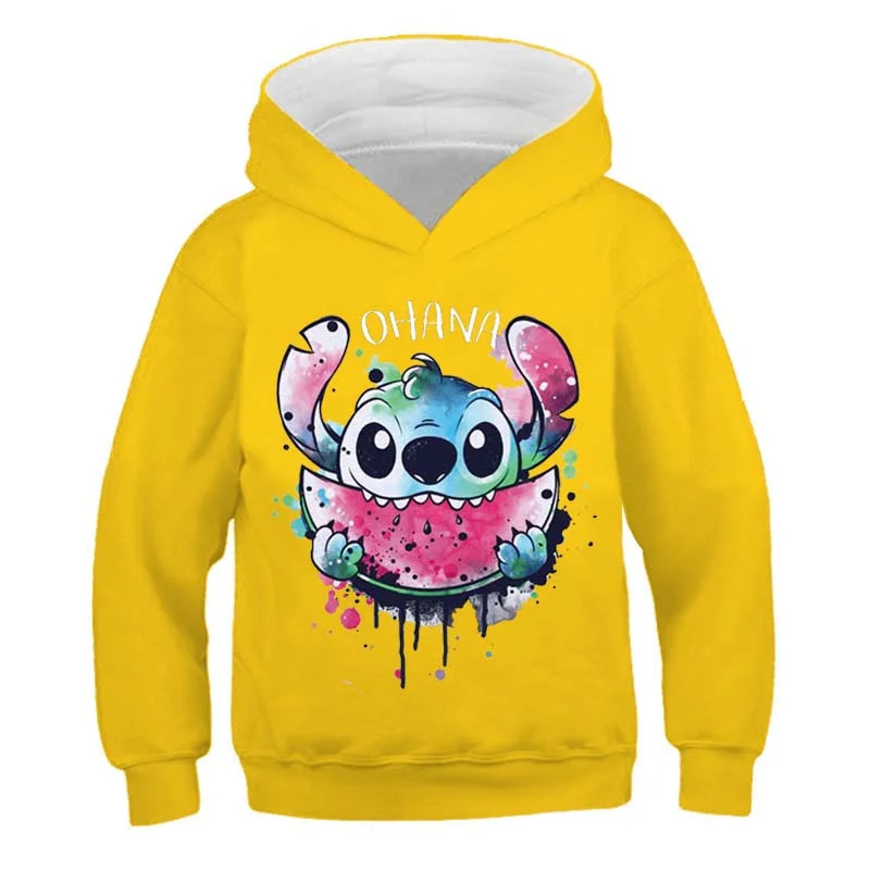 Cartoon And Watermelon Printed Hoodie