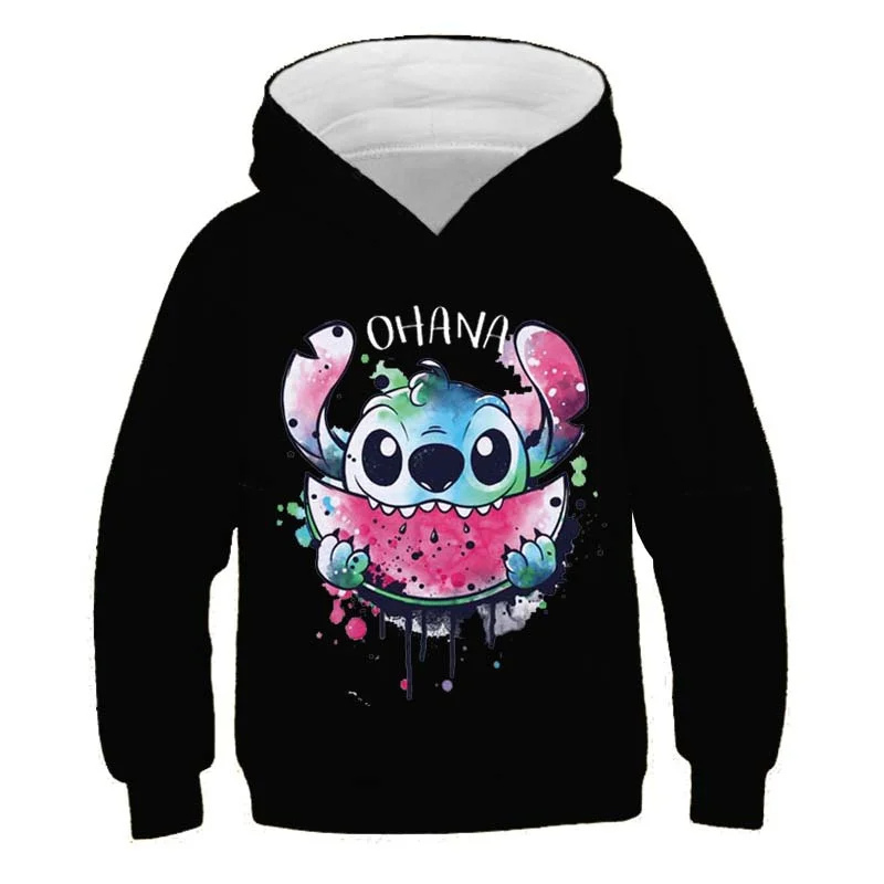 Cartoon And Watermelon Printed Hoodie