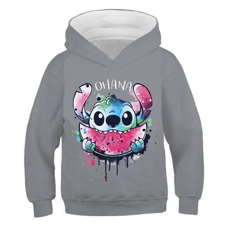 Cartoon And Watermelon Printed Hoodie