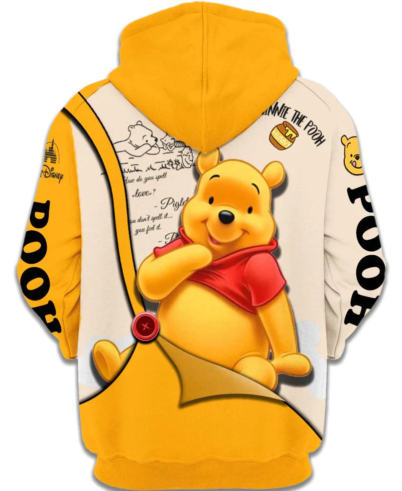 Children Adorable Winnie The Pooh Zip Up Hoodie