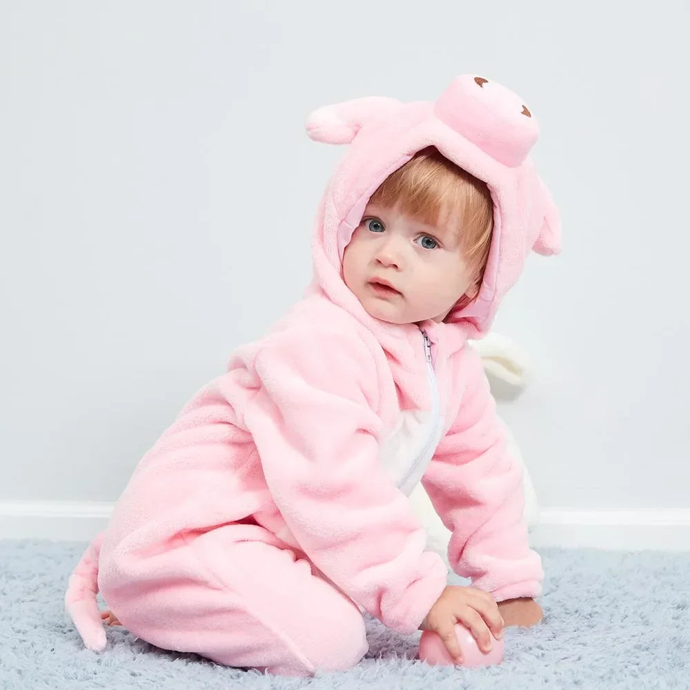 Animal Themed Hooded Romper For Toddlers