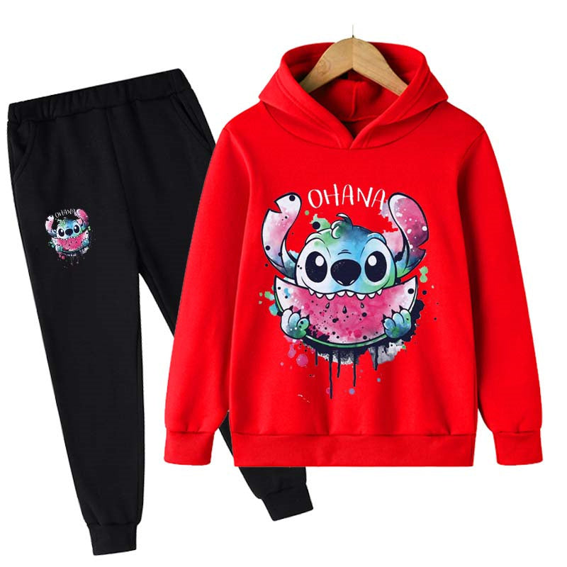 Casual Style Cartoon Print Clothes Set