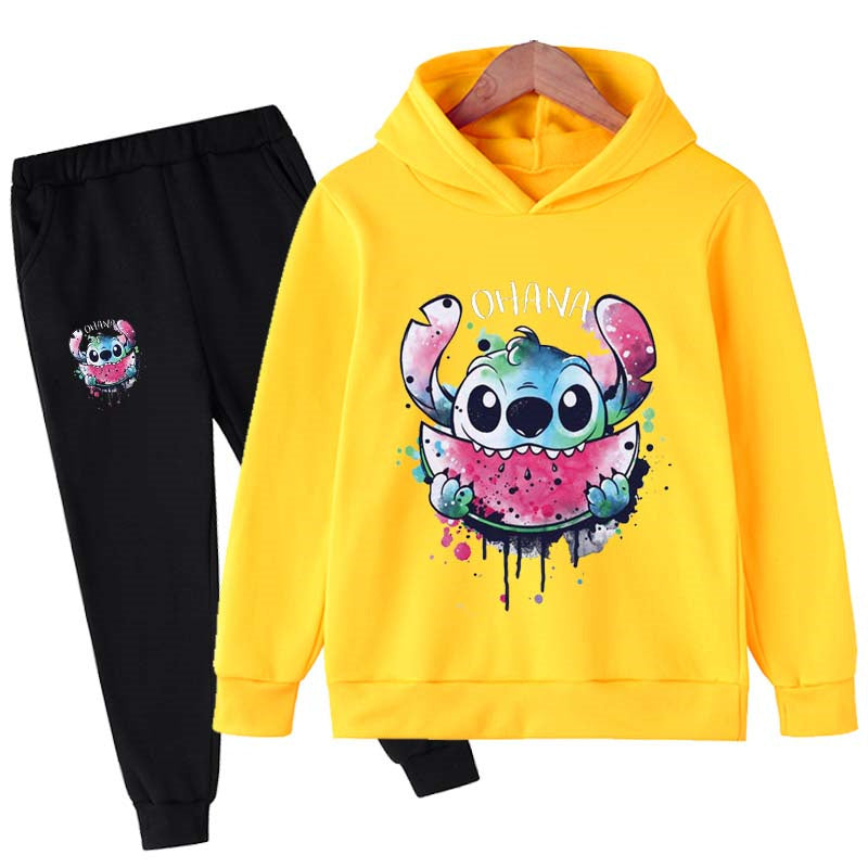 Casual Style Cartoon Print Clothes Set