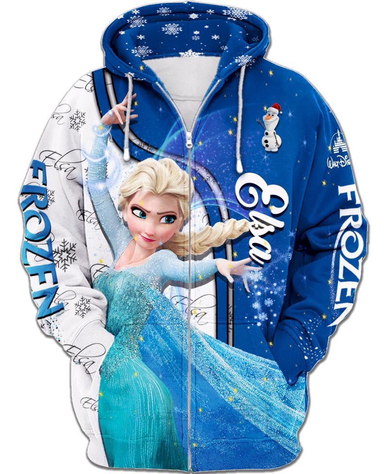 Children Elsa Of Arendelle Zip Up Hoodie