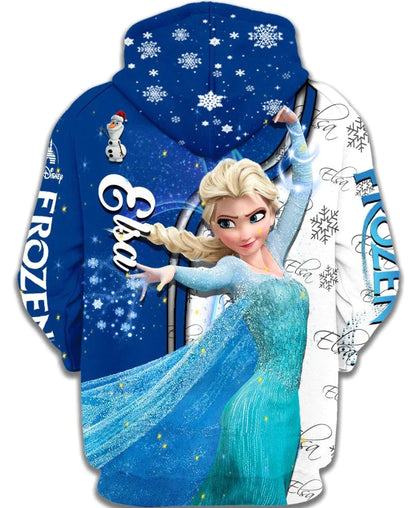 Children Elsa Of Arendelle Zip Up Hoodie