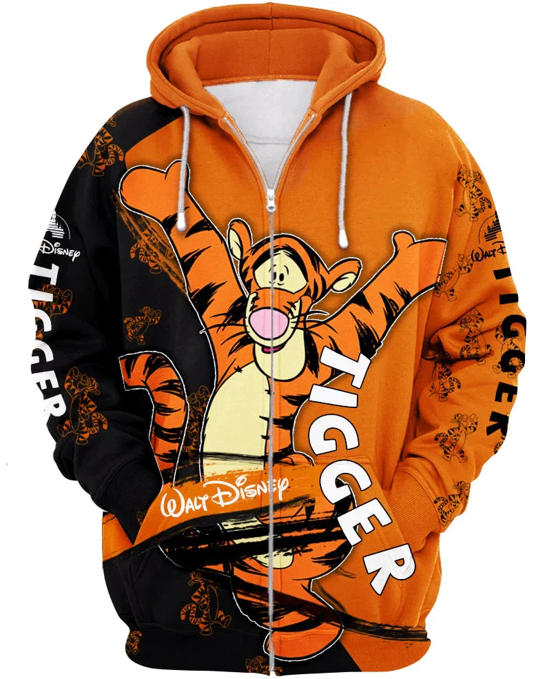 Children Excited Tigger Zip Up Hoodie