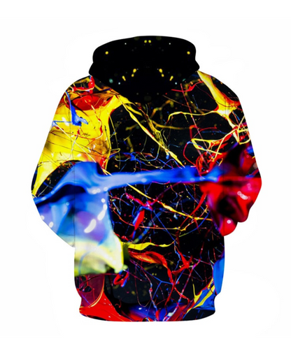 Children Paint Splatter Patterned Hoodie