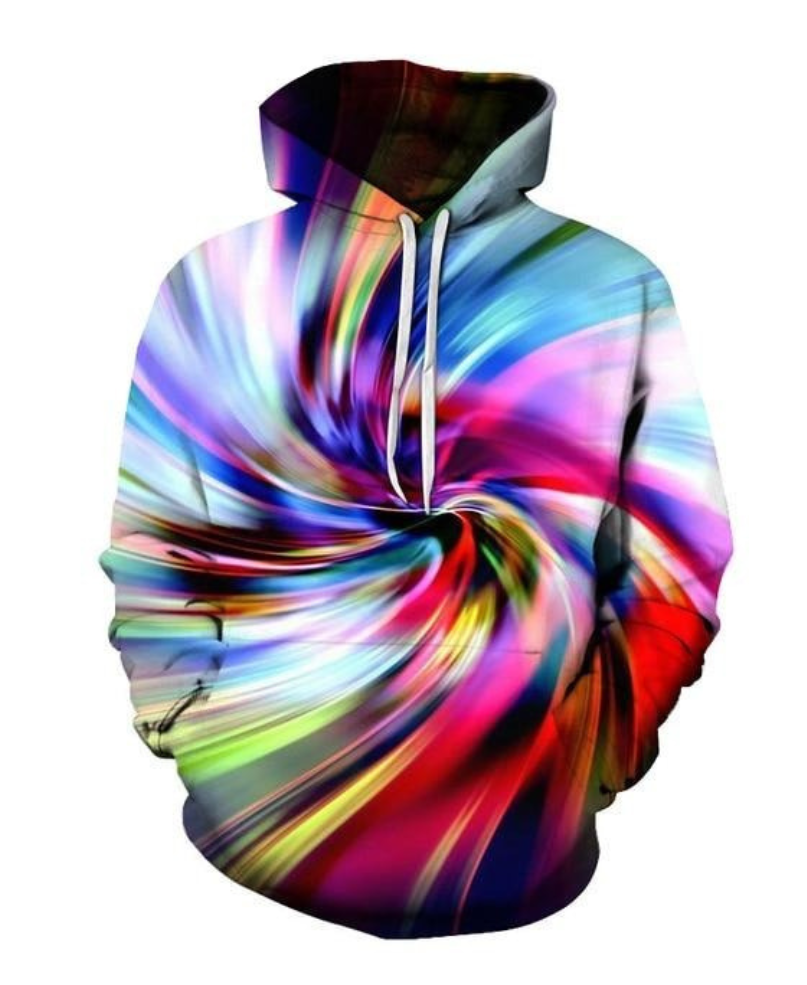 Children Swirl Patterned Hoodie