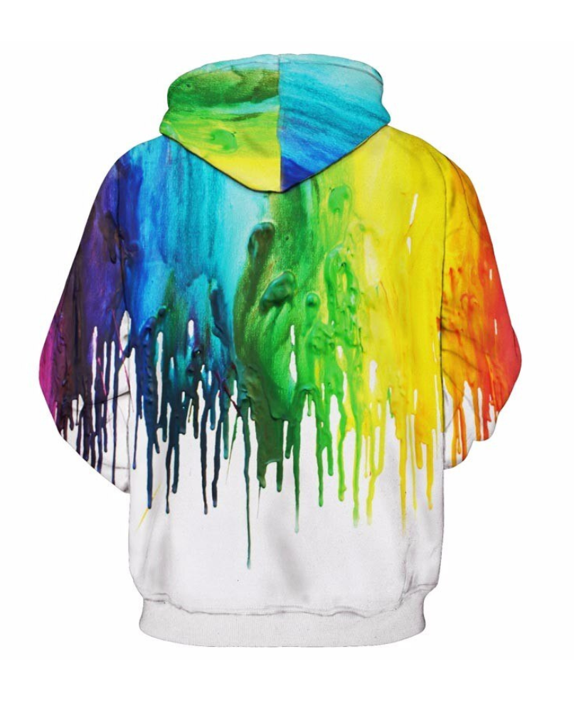 Children Vibrant Dripping Paint Hoodie