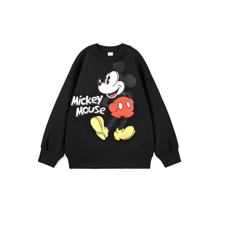 Comfy Mickey Mouse Cartoon Print Hoodies For Kids