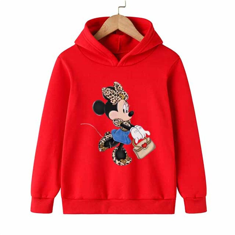 Elegant Minnie Mouse Print Hoodie