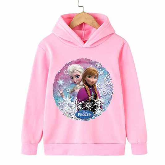 Elsa And Anna Print Casual Hoodie