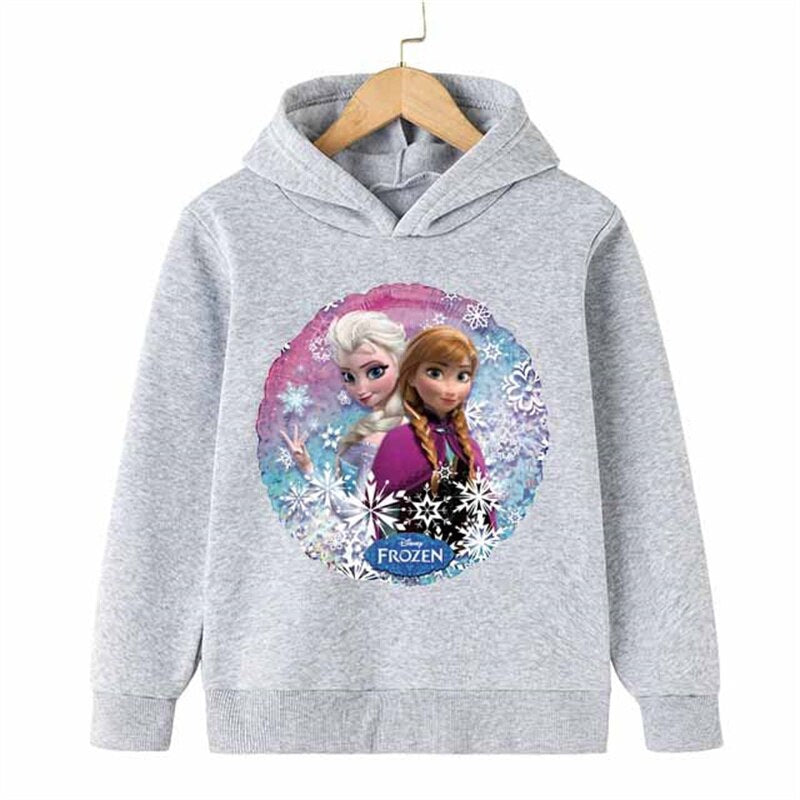 Elsa And Anna Print Casual Hoodie