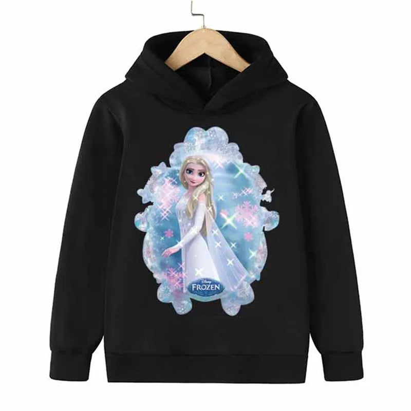 Elsa And Anna Printed Hoodie