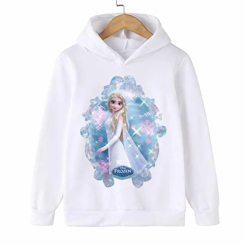 Elsa And Anna Printed Hoodie