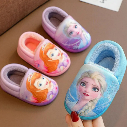 Elsa Cartoon Printed Flat Shoes