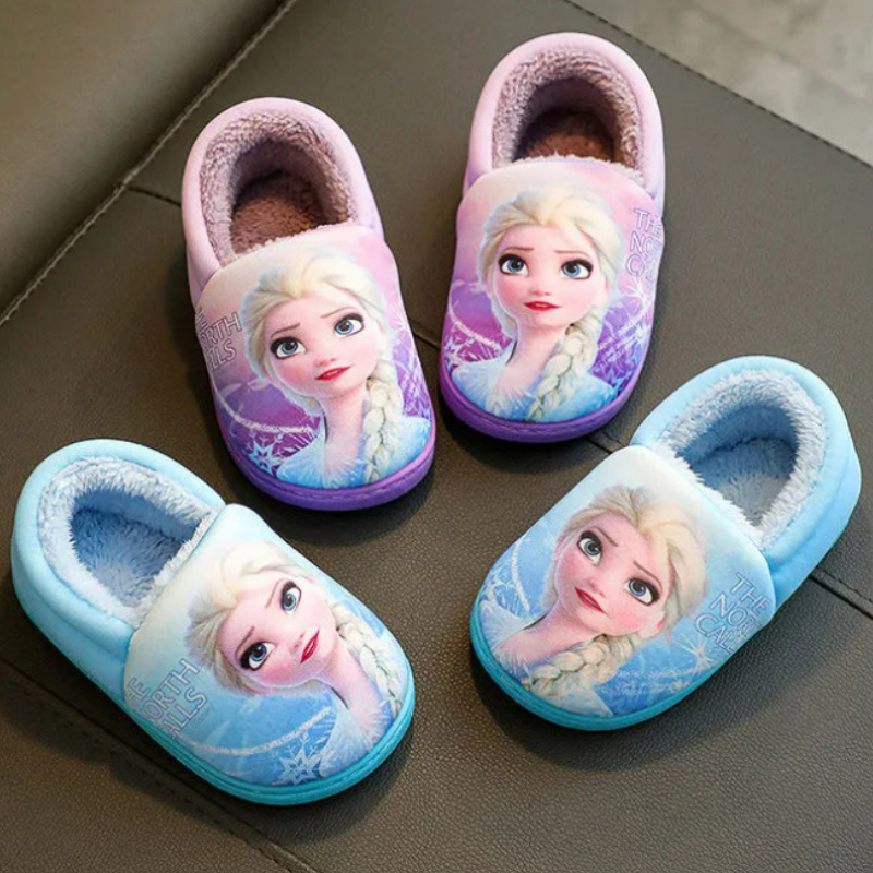 Elsa Cartoon Printed Flat Shoes