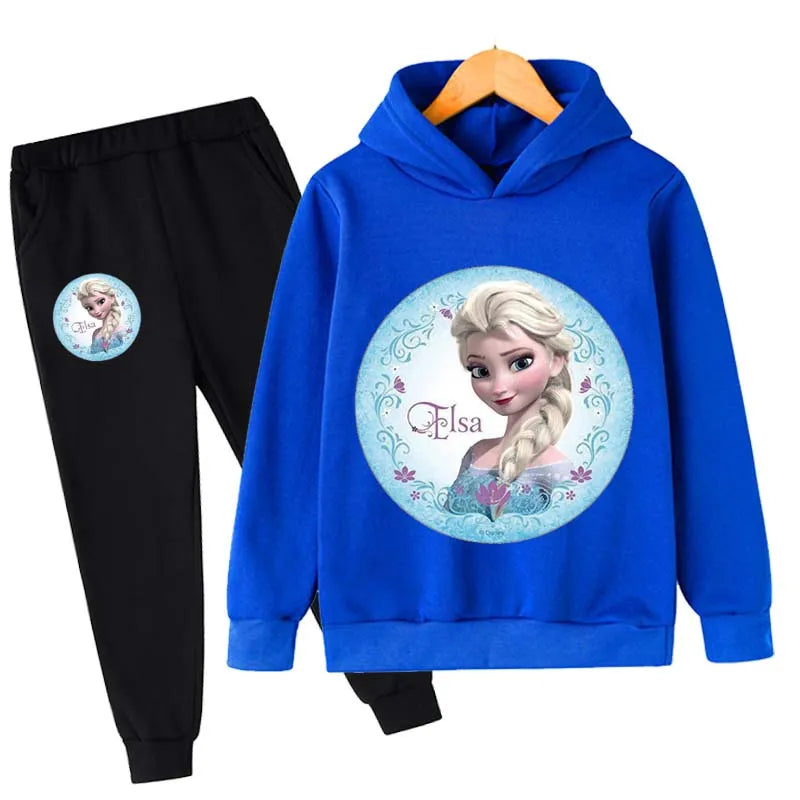 Elsa Printed Long Sleeve Hoodie And Pant Set