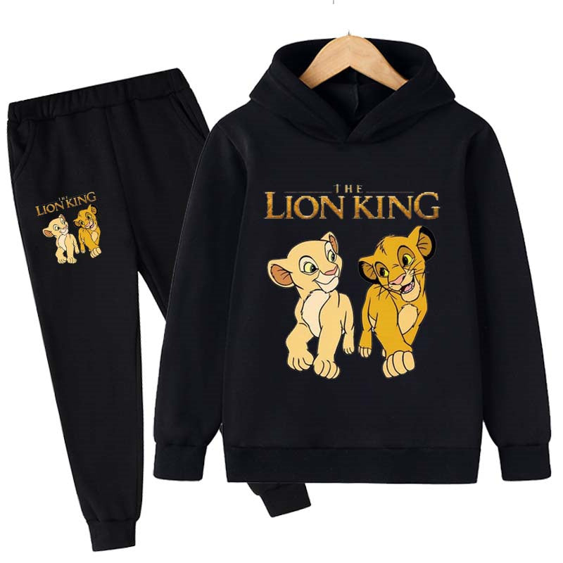 Lion King Cartoon Printed Hoodies Set