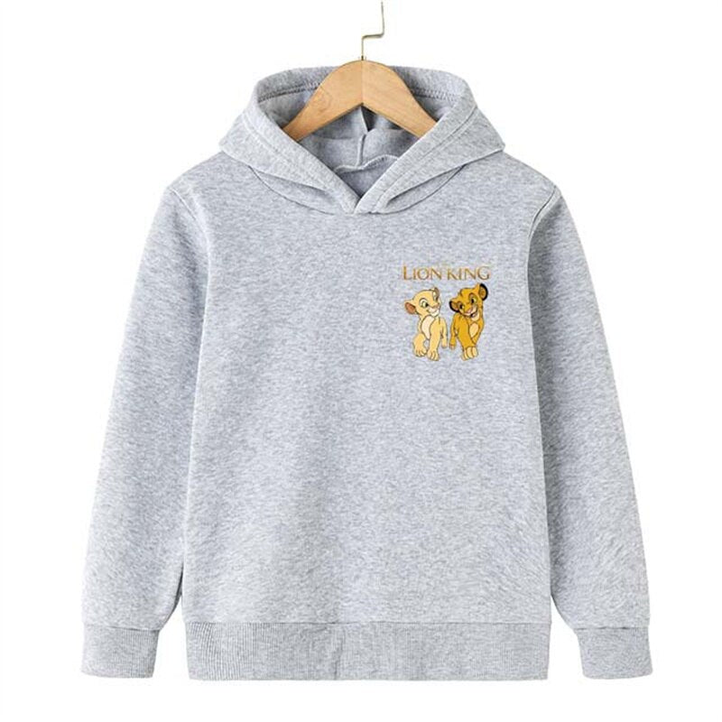 Lion King Print Patterned Casual Hoodie