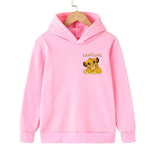 Lion King Print Patterned Casual Hoodie