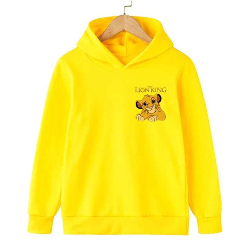 Lion King Print Patterned Casual Hoodie