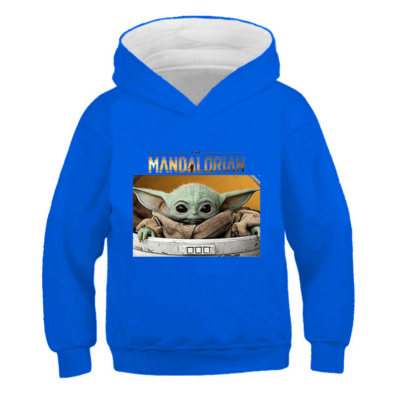 Long Sleeve Casual Yoda Print Sweatshirt