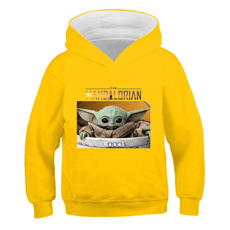 Long Sleeve Casual Yoda Print Sweatshirt