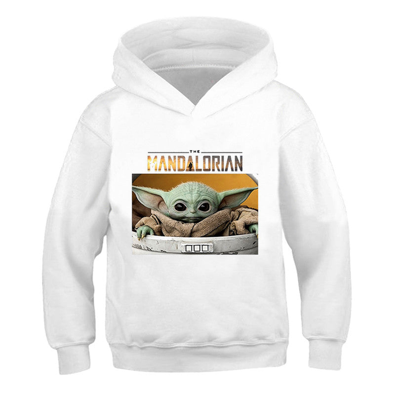 Long Sleeve Casual Yoda Print Sweatshirt