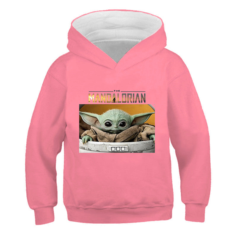 Long Sleeve Casual Yoda Print Sweatshirt