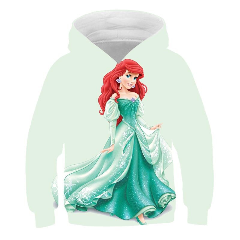 Long Sleeve Mermaid Printed Hoodie