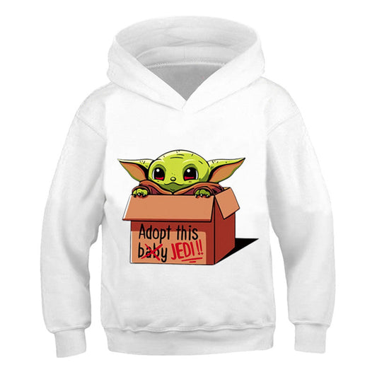 Long Sleeve Yoda Print Sweatshirt