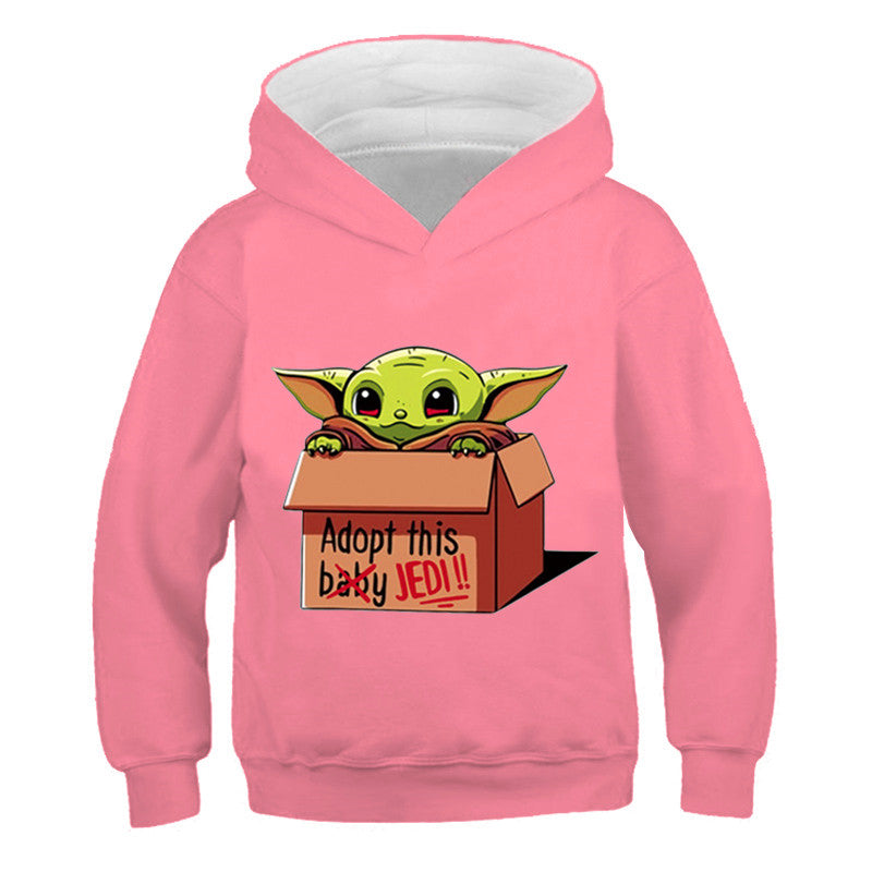 Long Sleeve Yoda Print Sweatshirt