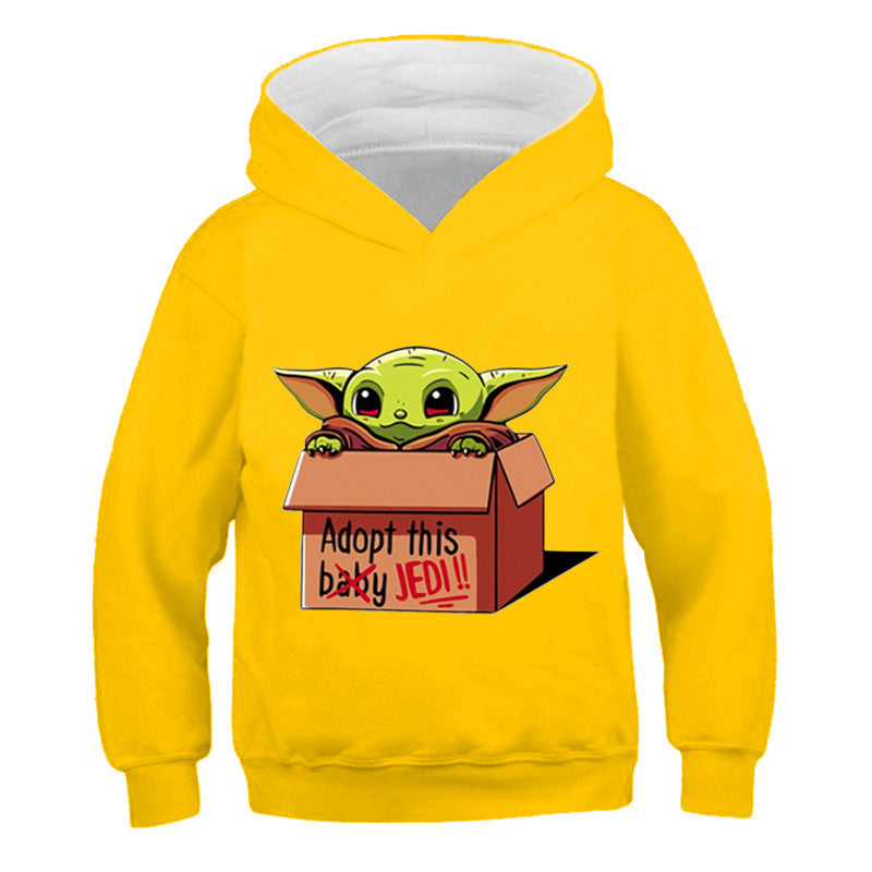 Long Sleeve Yoda Print Sweatshirt