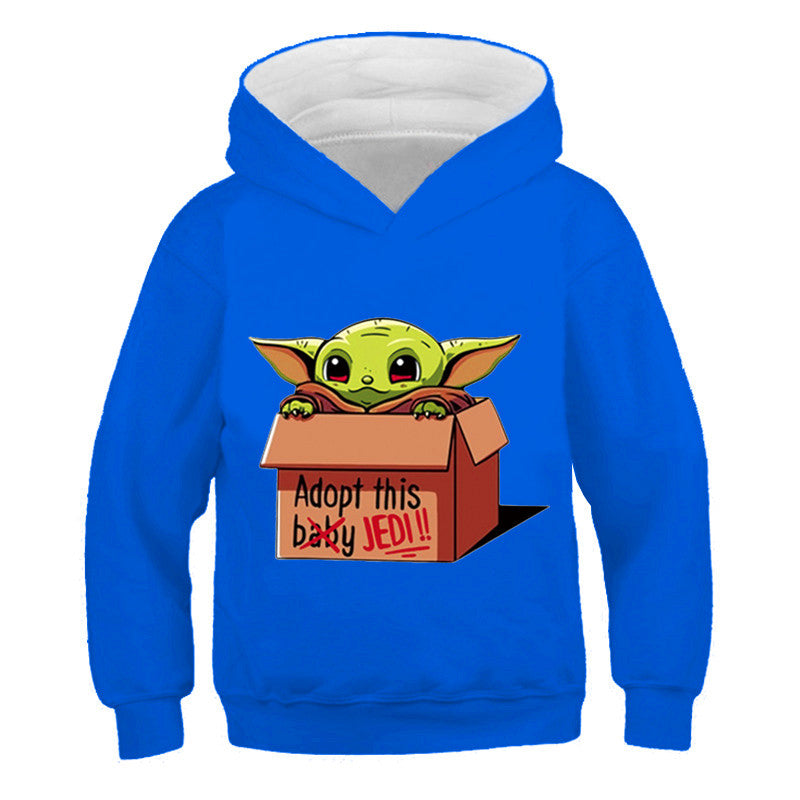 Long Sleeve Yoda Print Sweatshirt