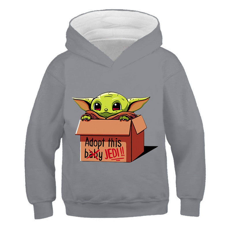 Long Sleeve Yoda Print Sweatshirt