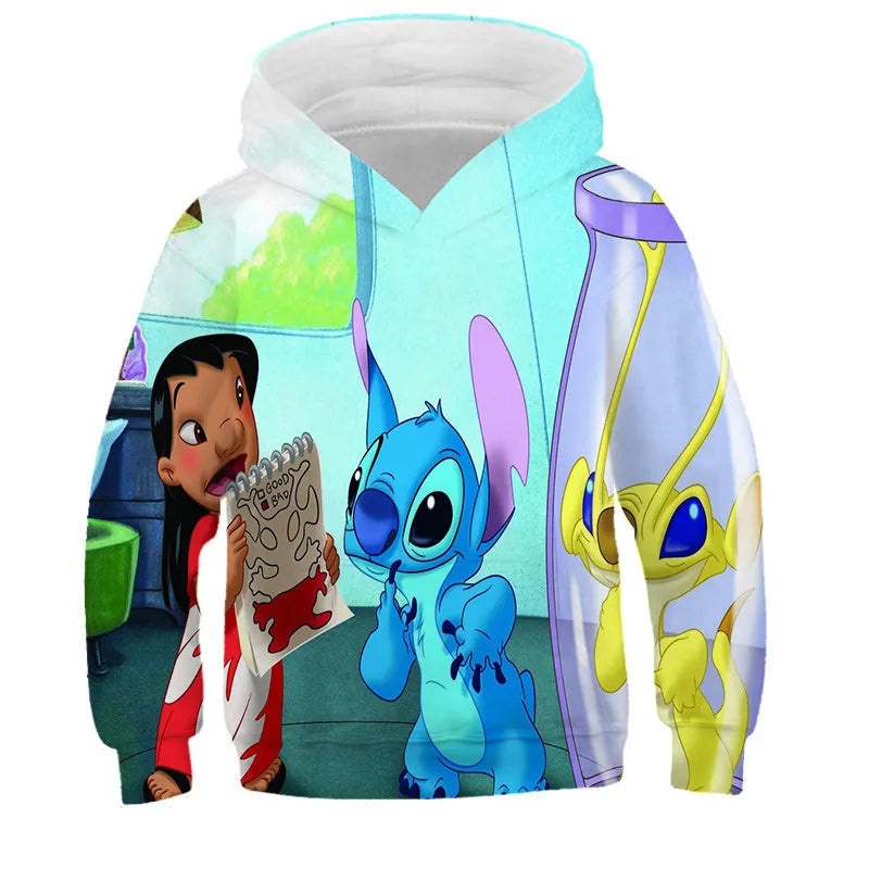 Loose Cartoon Casual Hooded Sweatshirt