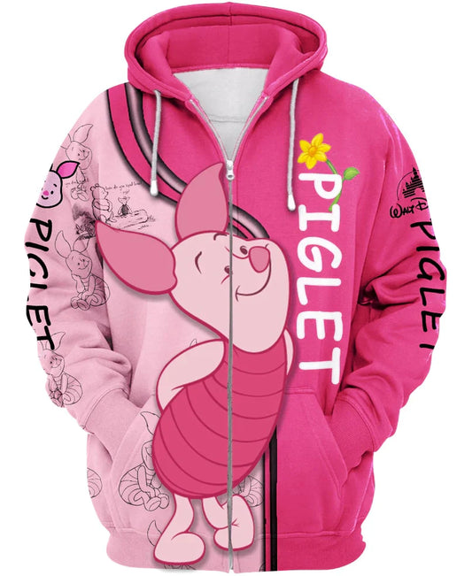 Children Piglet Zip Up Hoodie