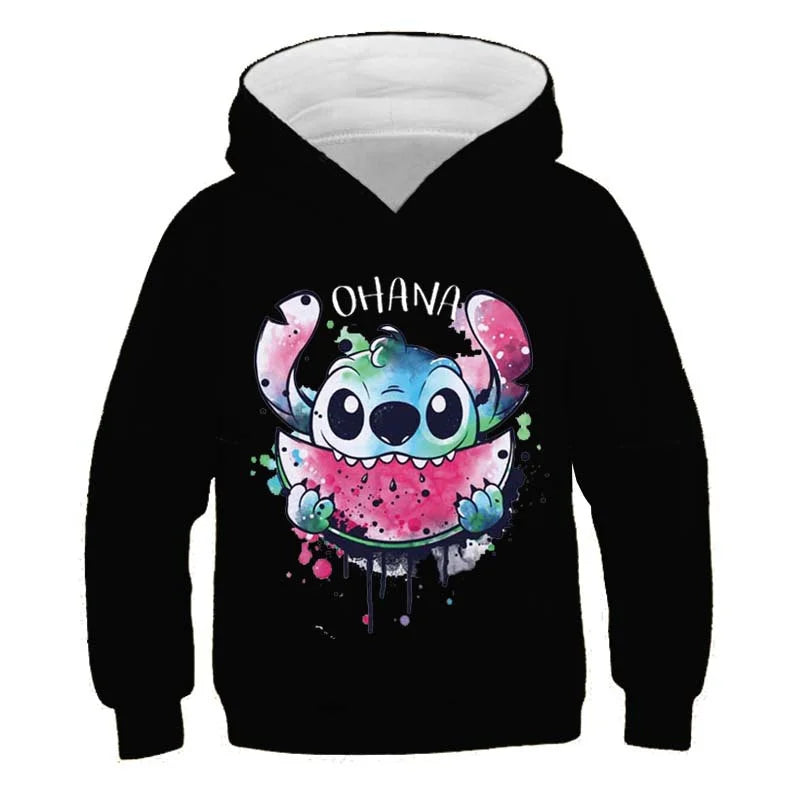 Playful Character Hoodie With Watermelon Design