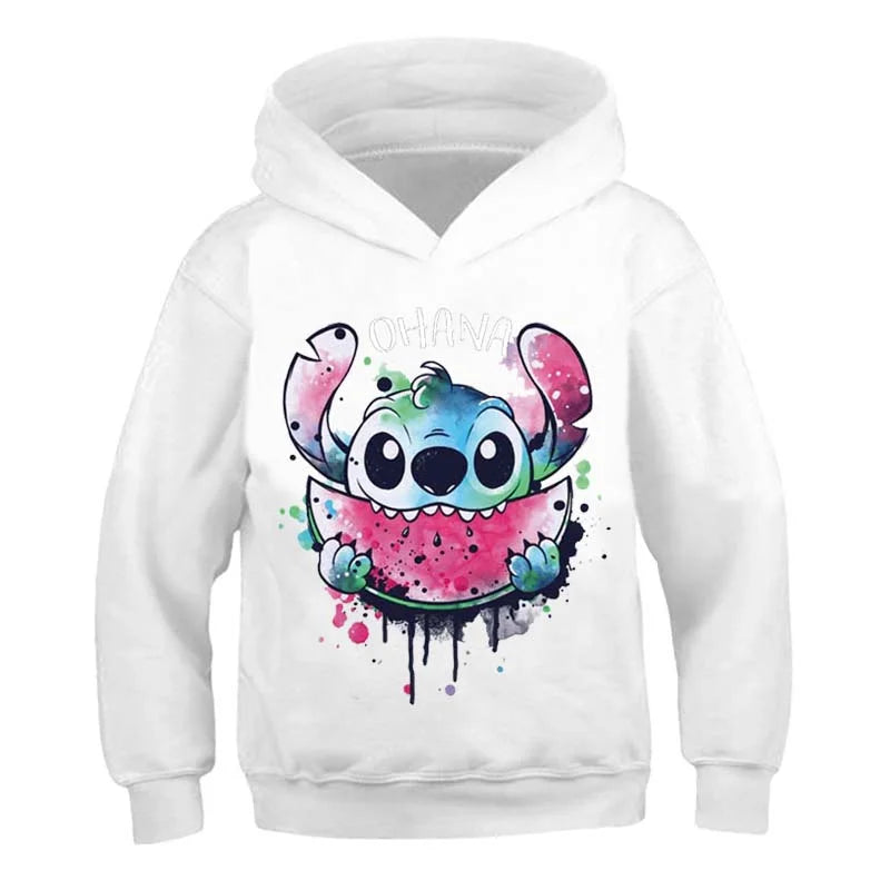 Playful Character Hoodie With Watermelon Design