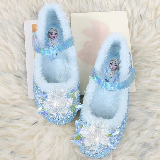 Princess Elsa Winter Plush Slippers