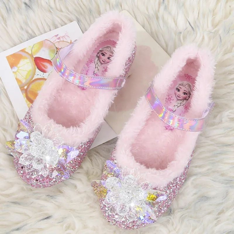 Princess Elsa Winter Plush Slippers