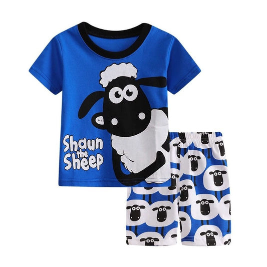 Shaun The Sheep Cartoon Print Shorts Set