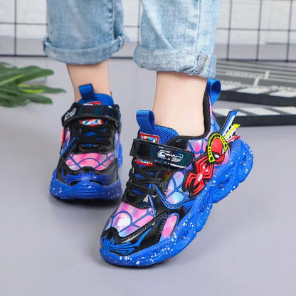 Cartoon Spiderman LED Adventure Sneakers